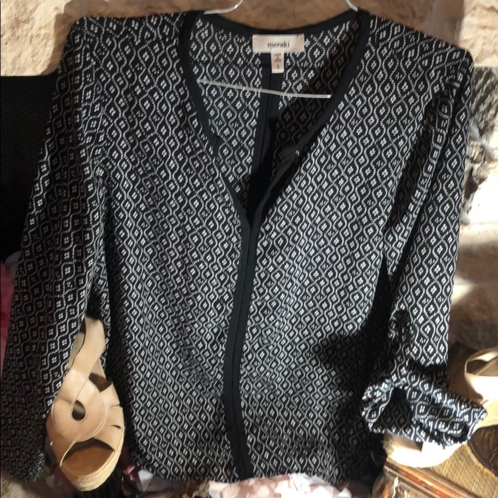 Black and white dress shirt